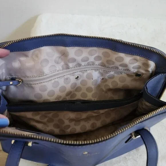 Kate Spade NY Women's Periwinkle Inner Pockets Bottom Studded Tote Bag Purse - Picture 14 of 16